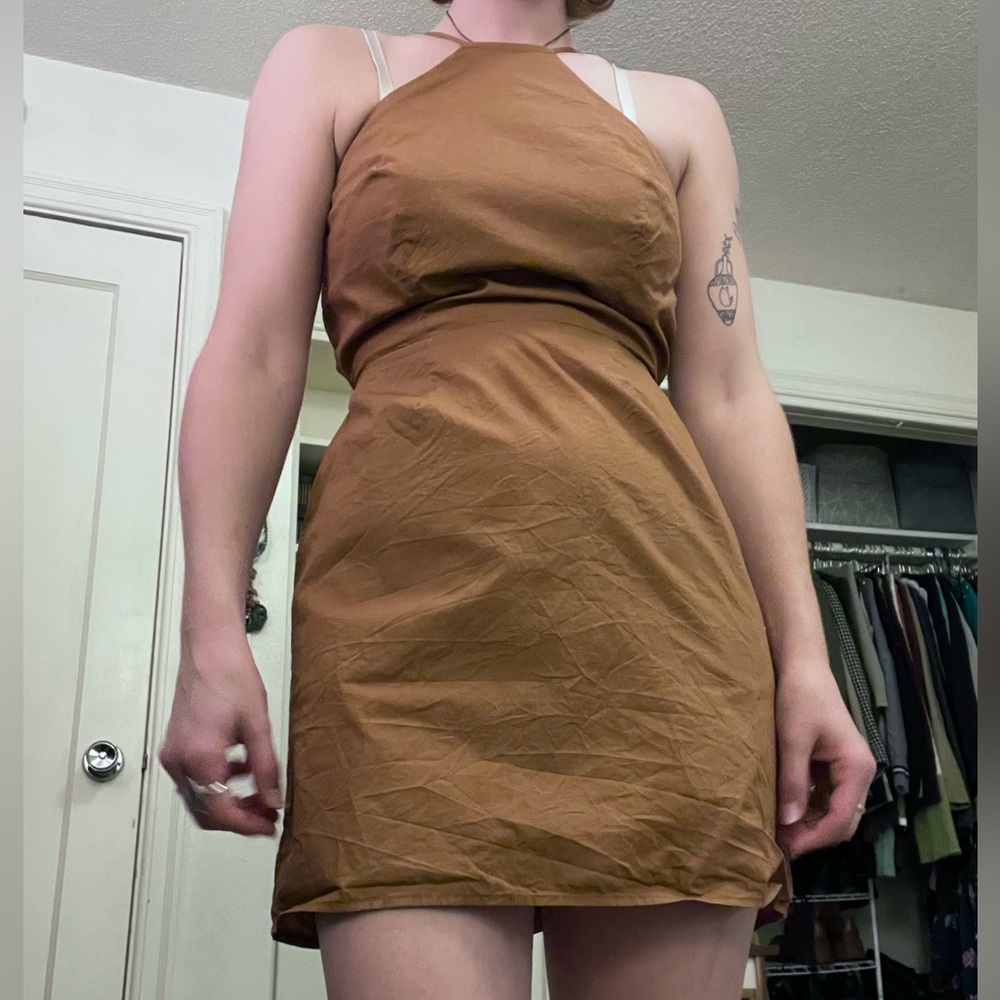 Cotton Halter-Neck Dress